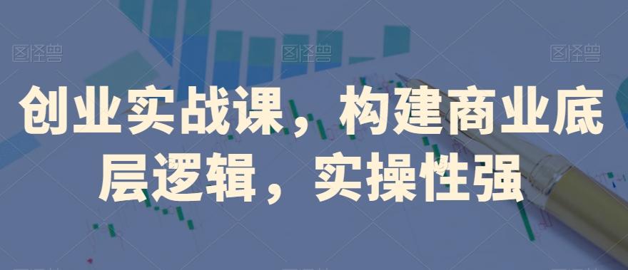 创业实战课，​构建商业底层逻辑，实操性强-有道资源网