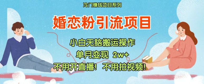 小红书婚恋粉引流，不用开直播，不用拍视频，不用做交付【揭秘】-有道资源网