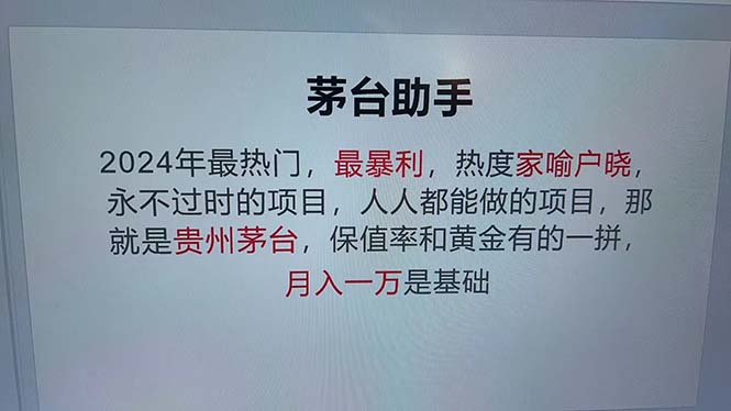 魔法贵州茅台代理，永不淘汰的项目，抛开传统玩法，使用科技，命中率极…-有道资源网