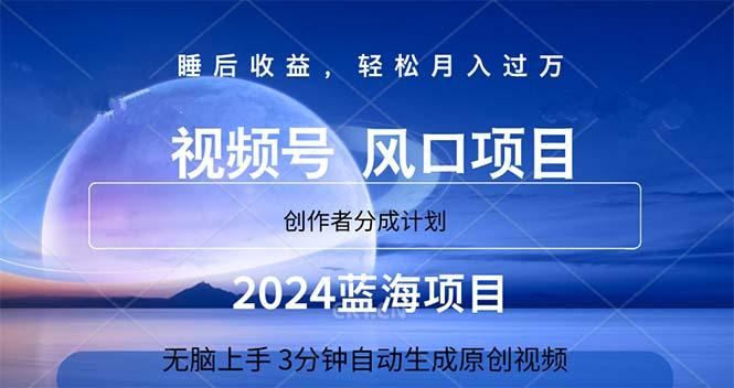 2024蓝海项目，3分钟自动生成视频，月入过万-有道资源网