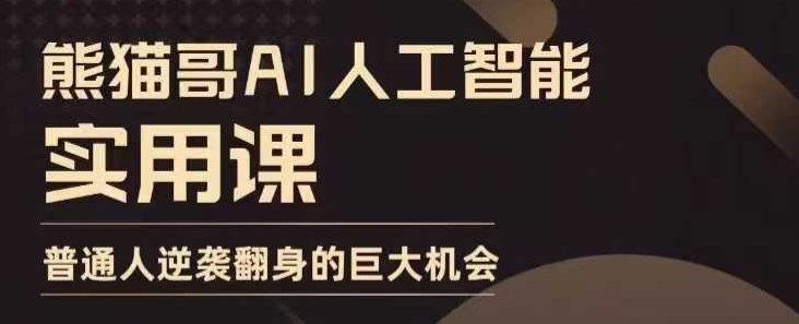 AI人工智能实用课，实在实用实战，普通人逆袭翻身的巨大机会-有道资源网