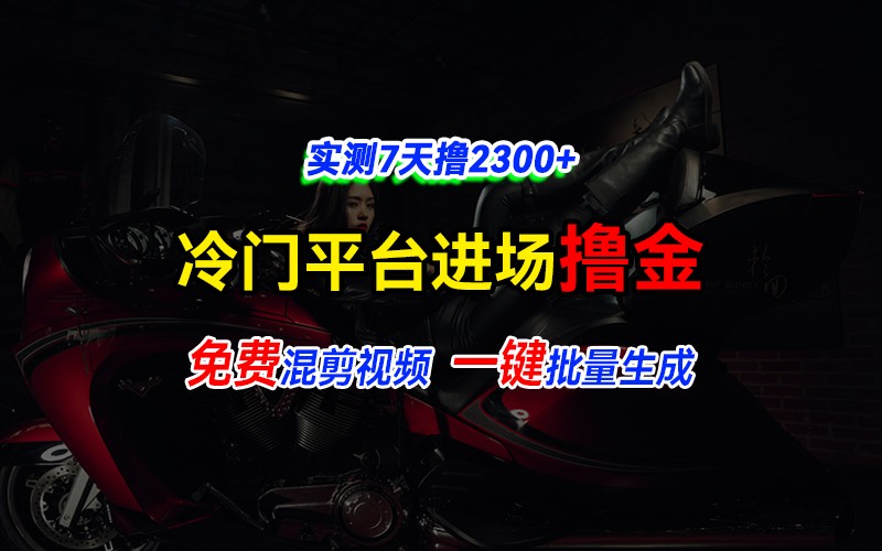 全新冷门平台vivo视频，快速免费进场搞米，通过混剪视频一键批量生成，实测7天撸2300+-有道资源网