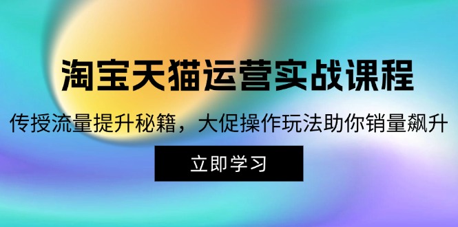 淘宝&天猫运营实战课程，传授流量提升秘籍，大促操作玩法助你销量飙升-有道资源网