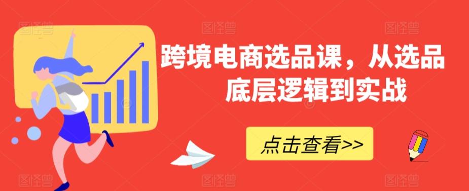 跨境电商选品课，从选品到底层逻辑到实战-有道资源网