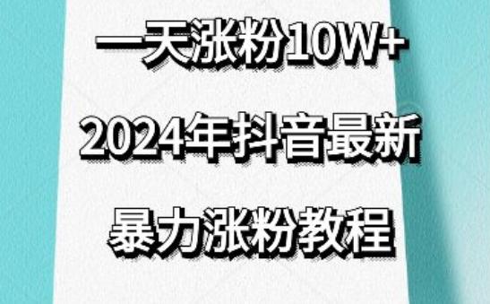 抖音最新暴力涨粉教程，视频去重，一天涨粉10w+，效果太暴力了，刷新你们的认知【揭秘】-有道资源网