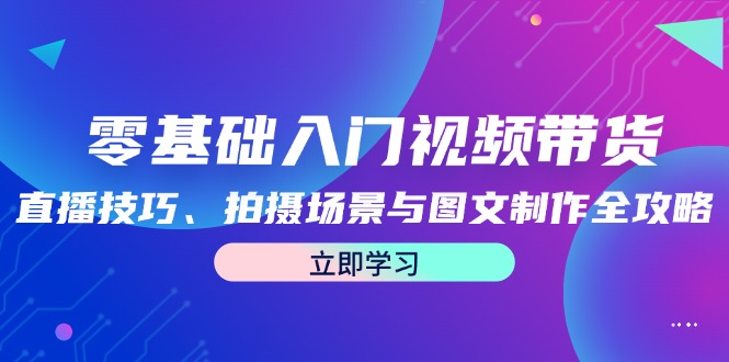 零基础入门视频带货：直播技巧、拍摄场景与图文制作全攻略-有道资源网