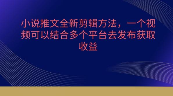 小说推文全新剪辑方法，一个视频可以结合多个平台去发布获取【揭秘】-有道资源网