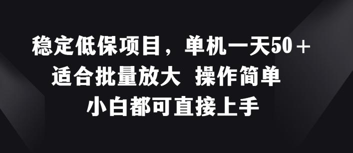 稳定低保项目，单机一天50+适合批量放大 操作简单 小白都可直接上手【揭秘】-有道资源网