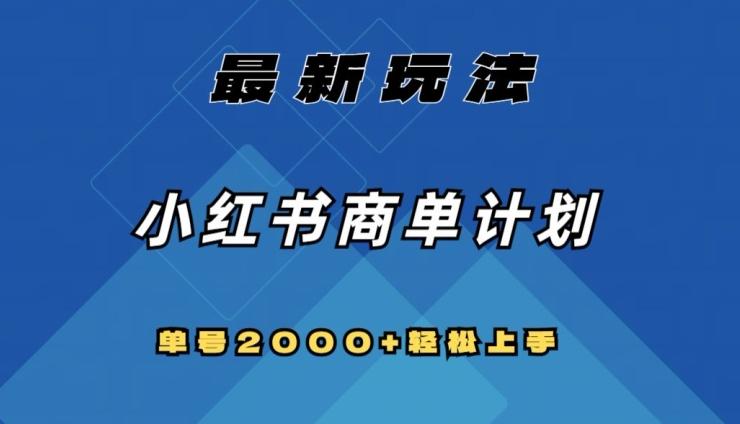 全网首发，小红书商单计划最新玩法，单号2000+可扩大可复制【揭秘】-有道资源网