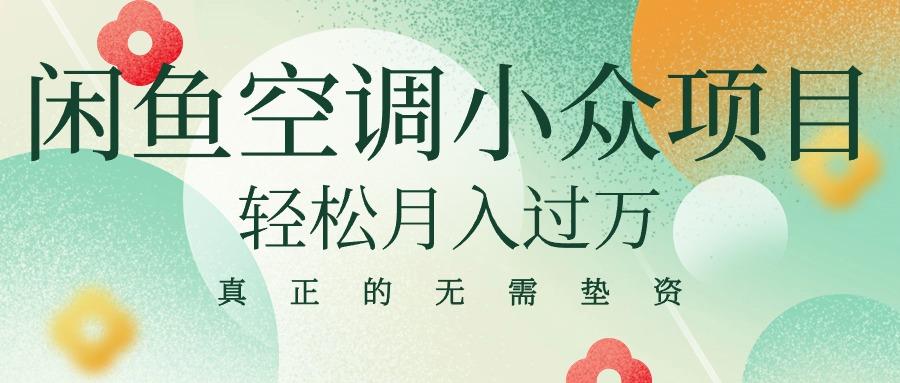 闲鱼卖空调小众项目 轻松月入过万 真正的无需垫资金-有道资源网