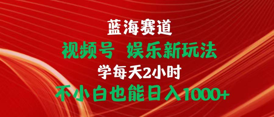 蓝海赛道视频号 娱乐新玩法每天2小时小白也能日入1000+-有道资源网