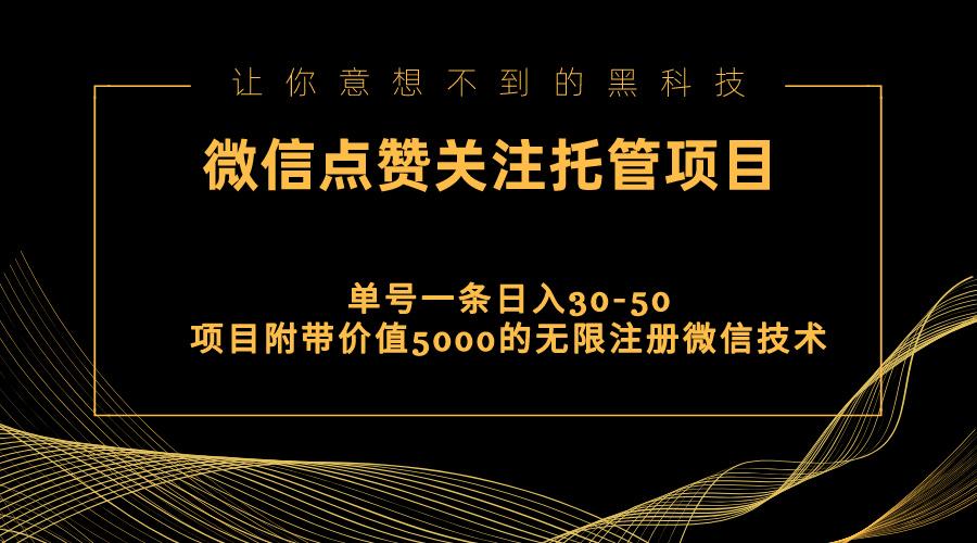 视频号托管点赞关注，单微信30-50元，附带价值5000无限注册微信技术-有道资源网