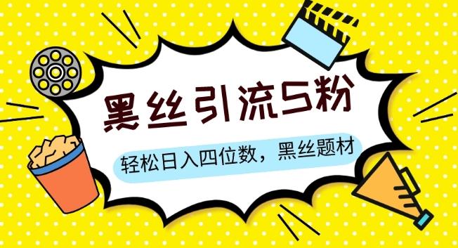 S粉变现，轻松日入四位数，黑丝题材+情感话术【揭秘】-有道资源网