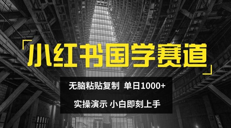 小红书国学赛道，无脑粘贴复制，单日1K，实操演示，小白即刻上手【揭秘】-有道资源网