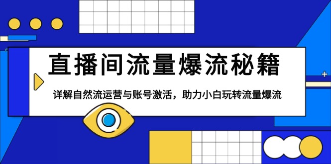 直播间流量爆流秘籍，详解自然流运营与账号激活，助力小白玩转流量爆流-有道资源网