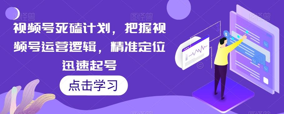 视频号死磕计划，把握视频号运营逻辑，精准定位迅速起号-有道资源网