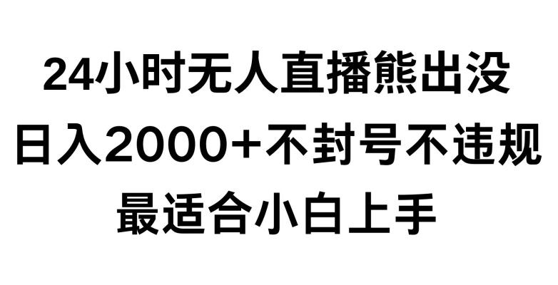 快手24小时无人直播熊出没，不封直播间，不违规，日入2000+，最适合小白上手，保姆式教学【揭秘】-有道资源网