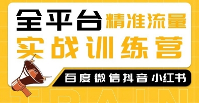 全平台精准流量实战训练营，百度微信抖音小红书SEO引流教程-有道资源网