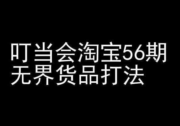 叮当会淘宝56期：无界货品打法-淘宝开店教程-有道资源网