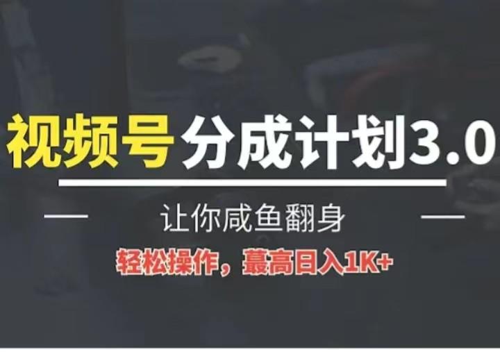 24年视频号冷门蓝海赛道，操作简单，单号收益可达四位数-有道资源网